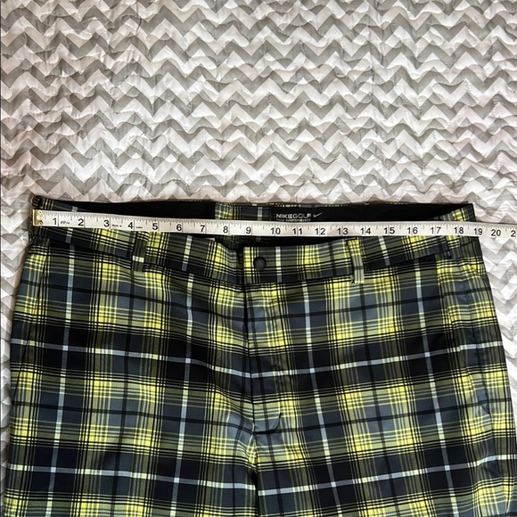 Nike Golf Tour Performance Dri-Fit Yellow Grey Plaid Men's Pants 36 x 34 - Picture 5 of 9